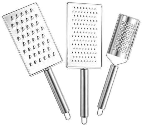 SEWACC Râpe à Fromage en Acier Inoxydable 3 Pièces Multifonction Zesteur Citron Râpe à Gingembre pour Légumes Ustensile la Cuisine Professionnel Usage Quotidien et Préparation Salade