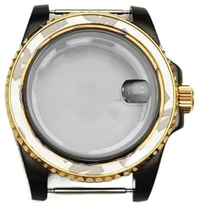 NLNKDTDPAK 40 MM svart guld klockfodral passar for 8215/2813/3804/NH35/NH36 urverk Mekanisk klocka Tillbehör herrklocka delar(For 8215 2813 3804)
