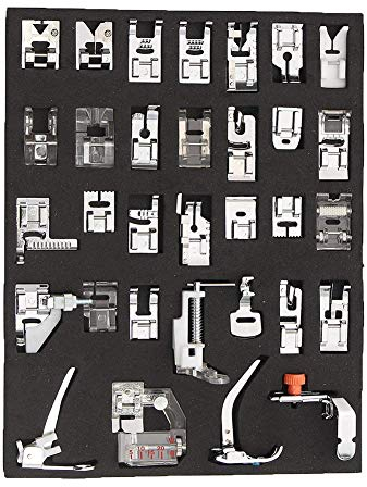 Cleana Arts Startseite Nähen Teile 32 Stück Nähfußes Sew Zubehör für Brother Singer Toyota zu Hause Nähmaschine