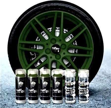 Sophisticauto 6 stycken Full Dip militär grön 2.0 glänsande sprejfolie