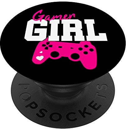 PopSockets Gamer Girl Zockerin Gamepad Konsole Videospiele Geschenk PopSockets PopGrip: Ausziehbarer Sockel und Griff für Handys/Tablets mit Tauschbarem Top