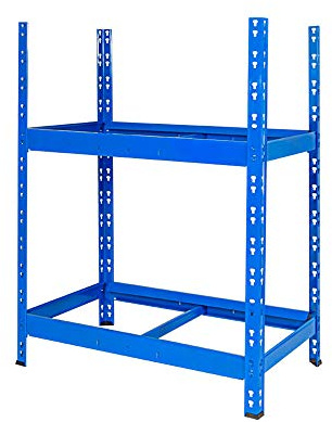 BRB Étagère à pneus, 2 étagères, système d'emboîtement, l x p x h : 1100 x 500 x 1200 mm, pour pneus jusqu'à 680 mm de diamètre