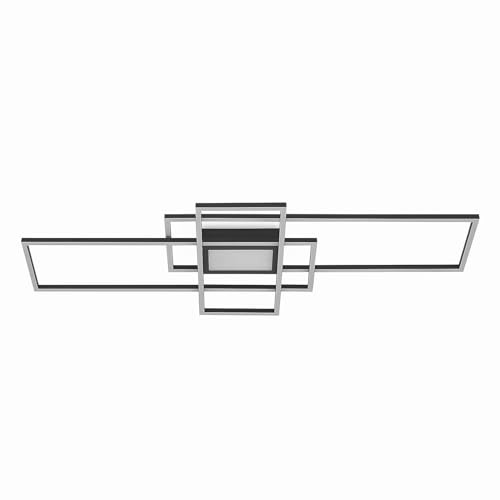 Lindby LED Deckenleuchte Caitilin dimmbar mit Leselampe (Modern) in Alu aus Metall (1 flammig,) - Lampe Deckenlampe Wohnzimmerleuchte