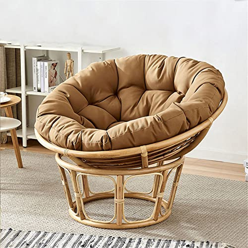 Morbuy Papasansessel Kissen Sitzauflage, Rundes Dicke Stuhlkissen Bequem & Weich Sitzkissen Hängesessel für Indoor Outdoor Garten Stuhlauflage (80x80CM,Khaki)