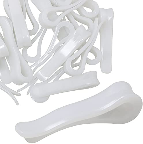 MEETOOT 150pcs Transparent Plastic Alligator Clip 39mm Shirt Fixing Packing Clip U Shape Plastic Clothespins for Ties Socks Pants Shirts