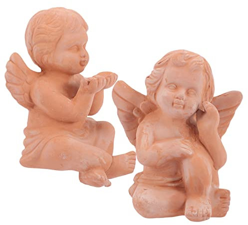YARNOW 2stücke Engel Dekoration Kleine Engel Statue Für Blumentopf Schreibtisch Oder Bücherregal Ornament