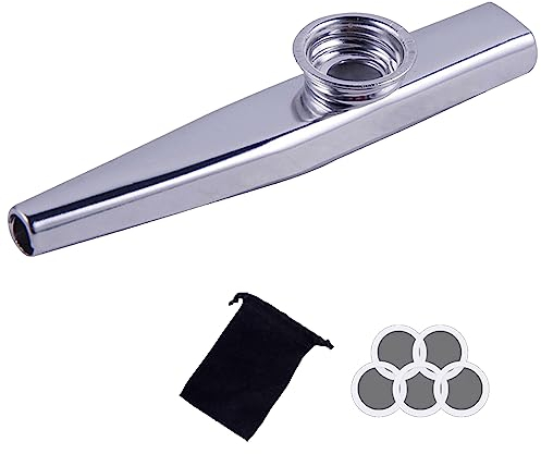 Metall Kazoo Instrument,Kazoo Membran Metallkazoo,Kasu Musikinstrumente,Kazoos,Kazoo Musik Instrument,Kazoo Membran,Gitarre Begleiter Kazoo für Party Favors Geschenke