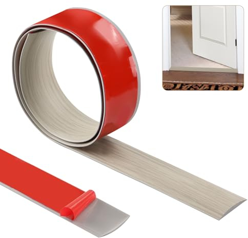 100cm×4cm Striscia di soglia strisce di transizione del pavimento striscia divisoria autoadesiva per porta del pavimento striscia di rivestimento del bordo del pavimento(Grigio)