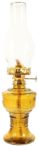 Garneck Petroleumlampe Retro Öllampe Glaslaterne Transparent Kleiner Laterne für Innenbereich Vintage Dekoration Notfall Ornament mit Abnehmbarem Lampenschirm Einstellbare Flamme Tischdeko