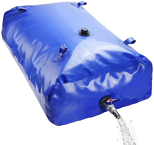 oumuik Wassertank Für Schubkarren I Mobiler Outdoor-Wassersack Mit Auslassventil und Rutschfester Matte I Faltbarer Wasserkanister aus extra starkem PVC I Wiederverwendbar 540 l