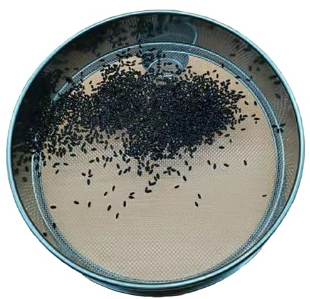 TYLAOXIAO Setaccio da Giardino in Metallo, Attrezzatura da Giardinaggio in Lega di Acciaio per Terreno e Pietre, Diametro: 20 cm (Dimensione Maglia 2 mm)