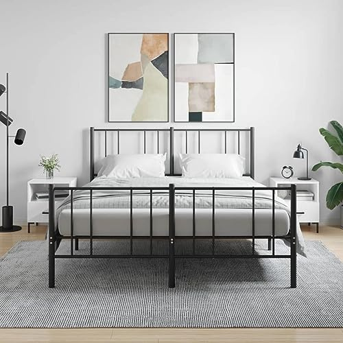 prissent Nachttische 2 STK. Hochglanz-Weiß 40x35x47,5 cm Holzwerkstoff Nachttisch 2er Set Beistelltisch Nachtschrank Nachtkästchen Nachtkommode Telefontisch mit Geräumiger Stauraum Moderner Stil