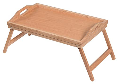 Betttablett, klappbares Frühstückstablett, tragbarer Schoßschreibtisch, Faltbarer Laptop-Ständer, Schoß-Tablet-Schreibtisch, Lesepult für Heimbüro, 49,7 x 30 x 24,9 cm (Farbe: Weiß) (Weinrot) (Holz)
