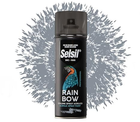 DETERMONDO SELSIL Bomboletta di Vernice Spray Acrilica Colore Ral 7001 Grigio Argento 400ml Bombolette Spray Colorate Multiuso per Interni ed Esterni, Adatto a Qualiasi Superficie