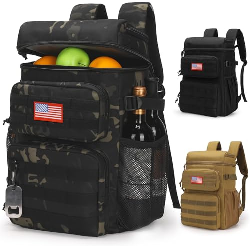Tactical Backpack Cooler,Soft Lightweight Leakproof Cooler Backpack,Insulated Cooler Bag,Portable Soft Cooler Bag Waterproof for Beach, Travel, Camping, Picnic, Hiking