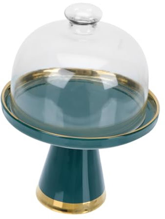 CIYODO 1set Piatto Per Dessert Nordic Ceramica Con Coperchio Piatto Per Torte e Snack Design Elegante e Pratico Per Occasioni Speciali e Feste