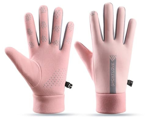 CPRNQY Fahrradhandschuhe Damen Winter, Fahrradhandschuhe Winter, Handschuhe Winter, Warme Thermo Touchscreen Handschuhe, für Laufen, Fahren, Radfahren, Wandern