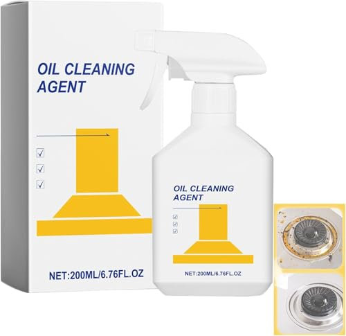 Potente detergente per grasso pesante da cucina, detergente multiuso per pentole e padelle, spray per pulire le macchie di olio da cucina, detergente per forno facile da pulire, rimuove grasso