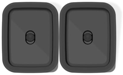 Weber Works Vorbereitungsbehälter-Set mit 2 Edelstahlbehältern à 1,9 l | Mit luftdichtem Deckel, Für Weber Works Seitentische, Stapelbar, Spülmaschinenfest, 7,4 x 21 x 16,5 cm