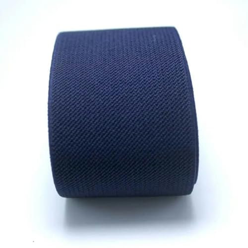 Cinturón elástico para falda y pantalón de 5 cm de ancho, resistente, accesorio de costura, banda elástica, banda de goma, color azul marino, 50 mm