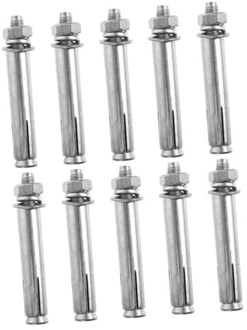 ERINGOGO 10pcs Expansion Screws Bolts Assorted for Home Repairs Furniture Diy Steel Countersunk Screws