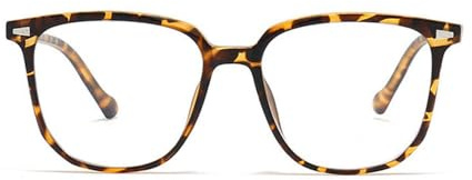 XFSRG 4-teiliges Blaulichtfilter Brille Damen Herren Leopardenmuster Blaulichtfilter Brille Gamingbrille Computerbrille Ohne Sehstärke Blaulicht Anti Ermüdung Geeignet für Bildschirme Fernseher