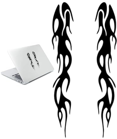 Lainiaoly Autocollants Flammes Pour Moto, Voiture, Casque De Moto, Pare-chocs; Matériau: Mat; Surface: Métal, Verre, Plastique; Style: Flamme; Couleur: Noir
