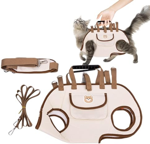 Trasportino per cani, borsa per cani, imbracatura per cuccioli, imbracatura impermeabile per gatti con tracolla, accessori per animali domestici per escursionismo, passeggiate, campeggio, gatto