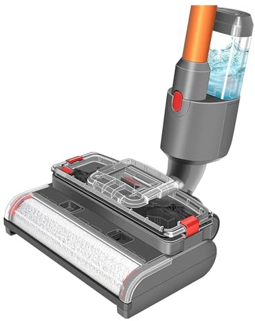 Brosses de nettoyage humides et sèches, compatibles avec les têtes de balai électriques Dyson V15 V11 V10 V8 V7, équipées de réservoirs de nettoyage et d'eaux usées