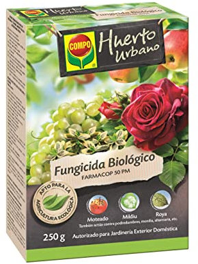 COMPO Fungicida Biológico para jardinería exterior doméstica, Apto para la agricultura ecológica, 250g, El embalaje puede variar