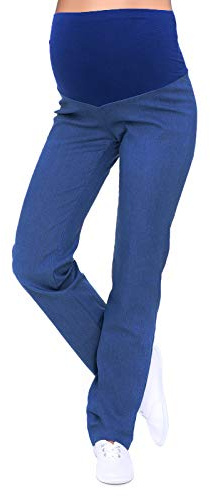 Mija 3014 - Pantalones vaqueros de maternidad clásicos y cómodos con banda abdominal
