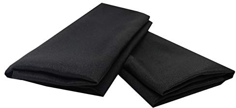 10 pcs Square Polyester Tablecloth Napkins 19'' x 19'' (48cm x 48cm) For Wedding Dinner Restaurant Xmas (Black)