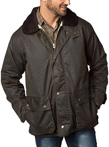 Rydale Men's Stamford Antique Waxed Cotton Jacket Country Coat for Walking, Shooting British Made