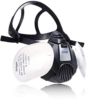Dräger X-plore 3500 Kit respiratore con semimaschera riutilizzabile e filtro Pure P3 | Maschera respiratoria anti particolato e polveri sottili per bricolage, levigatura, polvere | taglia L