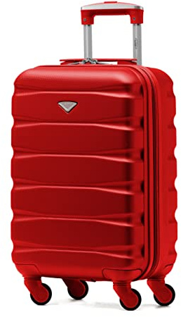 Flight Knight Handgepack Trolley Koffer Kompatibel Mit Air Berlin, Lufthansa, Eurowings, easyJet, Ryanair Und Viele Mehr! Gepack Koffer Mit 4 Rollen. 55x35x20cm ABS Leichtgewicht Reisekoffer