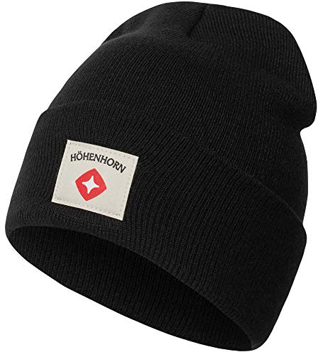 Höhenhorn Heelflip Knitted Beanie Unisex Herren Damen Schwarz
