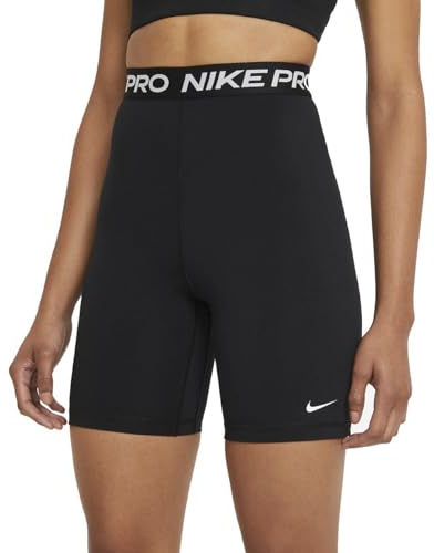 Nike Damen W Np 365 7in Hi Rise Shorts, Black/White, S EU