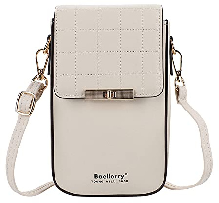 FANDARE Women Shoulder Bag Crossbody Phone Bag Card Wallet Ladies Portable Cell Phone Clutch Bag Lightweight Purse for Girl Shopping Party School Travel Commute Pack