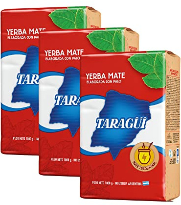 Taragui Yerba Mate Tè Con Palo 3kg | Yerba Mate Argentino | Bevanda disintossicante ed energetica
