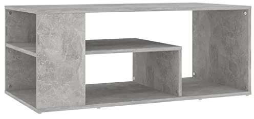 vidaXL Salontafel 100x50x40 cm bewerkt hout betongrijs
