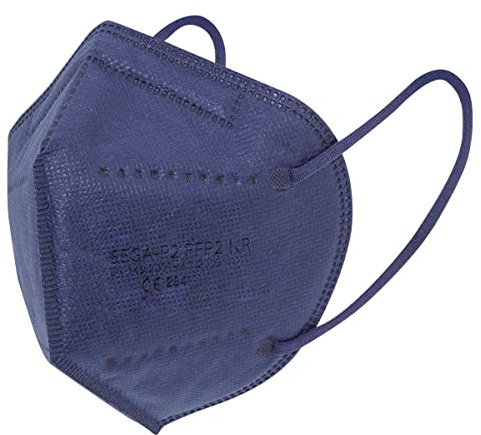 T-Tex Srl Arya HC - FFP2 Masken - Packung mit 50 Masken - Einzeln verpackt - Zertifiziertes Produkt - Made in EU (Blau)