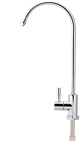 YUMILI Küchenarmatur Edelstahl – 1/4 Zoll Einhebel Spültischarmatur, 360° Schwenkbare Mischbatterie für Waschbecken/Umkehrosmose/Trinkwasserfilter (Energieeffizient, Anti-Spritzen)