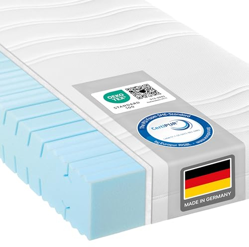 BeCo High Relax Kaltschaummatratze 21 cm Komforthöhe – Ergonomische Anpassung, 7 Zonen für optimalen Schlafkomfort, langlebig, schadstoffgeprüft, Made in Germany