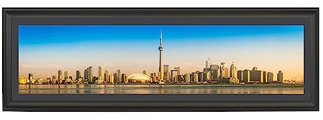 LTYHHK 8x24 Panoramic Picture Frames Solid Wood with 6x22 Black Mat, Displays 6x22 with Mat or 8x24 Inch without Mat, 8x24 Poster Frame 6x22Photo Frames Family Wall Black (L23B824B622)
