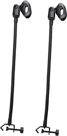 Mikinona 2pièces Support Micro C-type Flexible Avec Base Antichute Pince Ajustable Pour Microphones Et Téléphones Pour Podcast Enregistrement Radiodiffusion