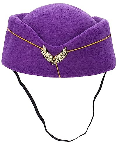 ibasenice Flugbegleitermütze Bandkostümmütze Für Party Und Kostüm Leichte Und Modische Flugzeughostessmütze Accessoires Für Cosplay Und Veranstaltungen