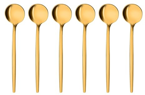 Cucchiaini da espresso Provence, set da 6, oro, in acciaio INOX