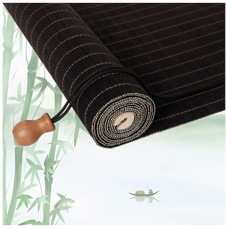 YYLDPFDC Retro Bambus Rollo Jalousine Bambusrollo, Bambus-Rollos für Fenster, Raffrollos Bambus Vorhang, Naturholz Jalousie, Sonnenschutz Lichtfilter-Rollo Für Terrasse/Garten-WxH: 10X140CM