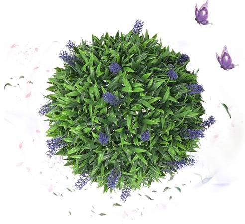 DSFHVBDD Pflanzen-Ball Artificial Naturgetreues, Pflanzenball Plastic, Grasball Runder, Pflanzenball Künstlich, Buchsbaumkugeln Realistischem Aussehen, für Den Hinterhof (50cm)