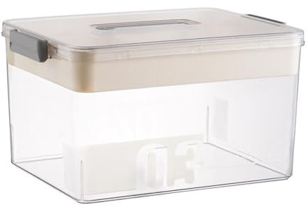 Aufbewahrungsboxen Mit Deckel Medizinschrank, Medizinbox, Tragbarer Hausapotheke Box, Gross Doppellagiger Erste Hilfe Box Hausapothekenschrank Mit Tragegriff, Transparente Pillenbox Für Zuhause&Büro